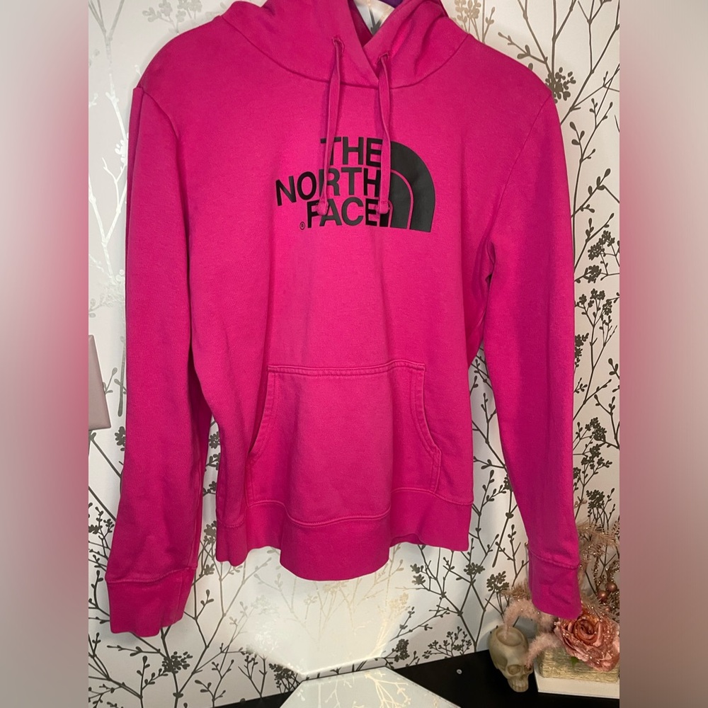 Hot pink Northface sweatshirt, size M